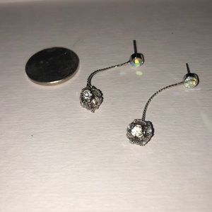 Fun CZ disco ball earrings